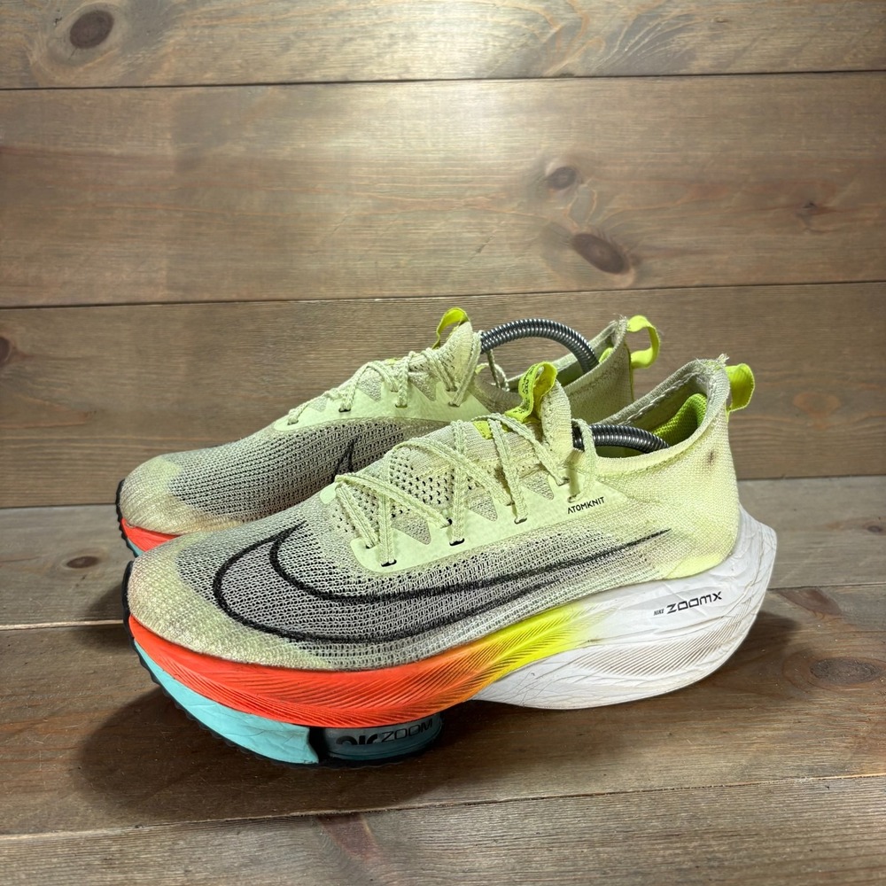 Nike Air Zoom Alphafly NEXT% Womens size 9.5 shoes Green ZoomX running sneakers